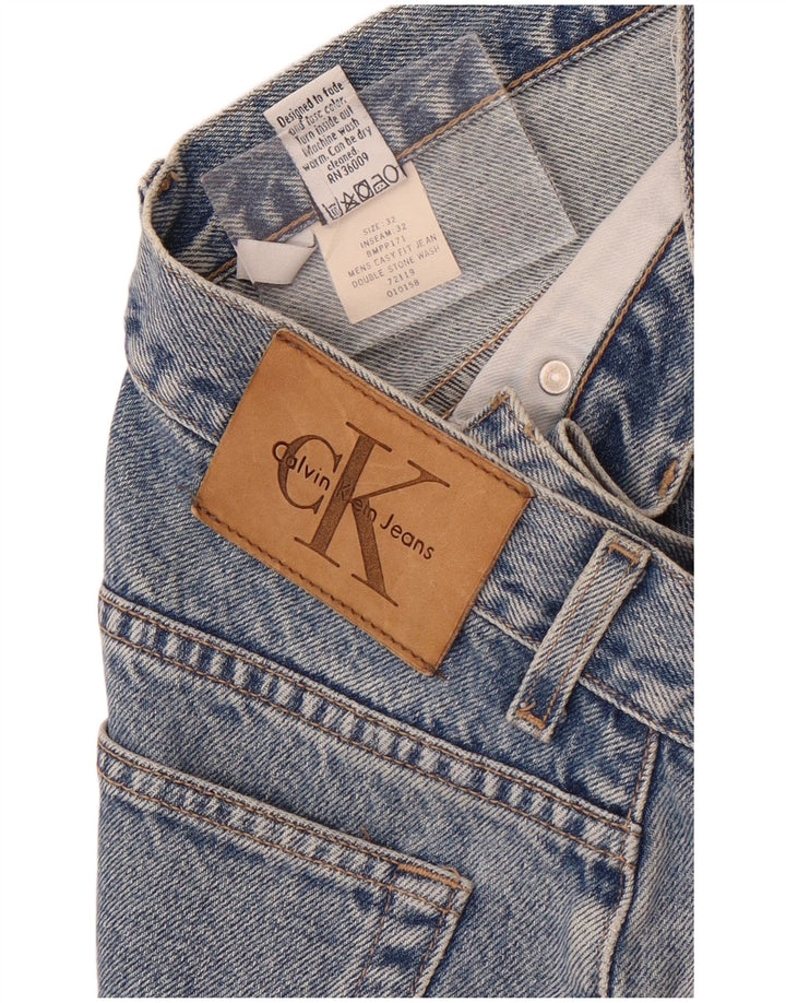 Calvin Klein Herre Slim Jeans W32 L28 Blå Bomuld