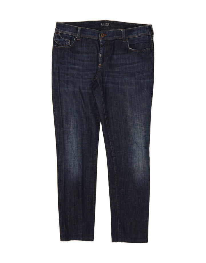 ARMANI Womens Slim Jeans W32 L30 Navy Blue Vintage Armani and Second-Hand Armani from Messina Hembry 