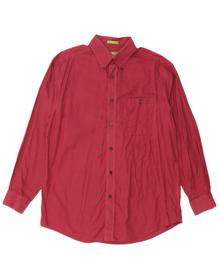Orvis Herreskjorte Medium Rød Gingham Bomuld