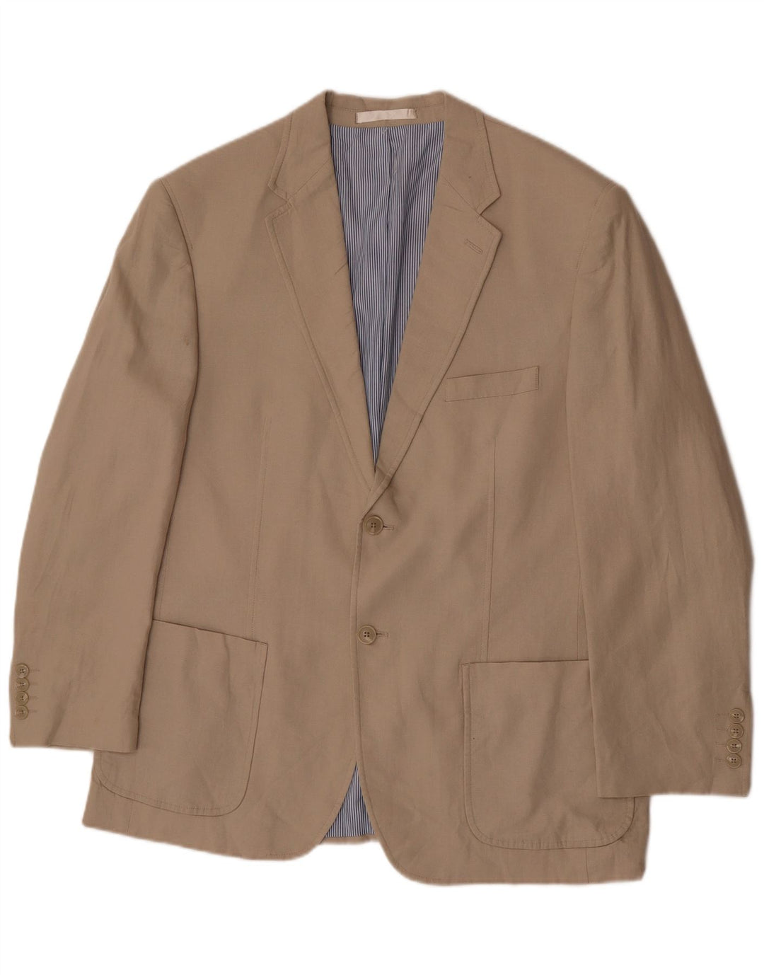 Marks & Spencer Herre 2-knaps blazerjakke UK 42 Large Beige Linen