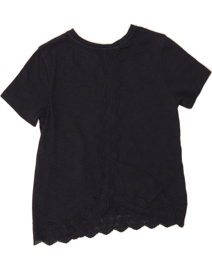 SUPERDRY Womens Blouse Top UK 10 Small Navy Blue Flecked Vintage Superdry and Second-Hand Superdry from Messina Hembry 