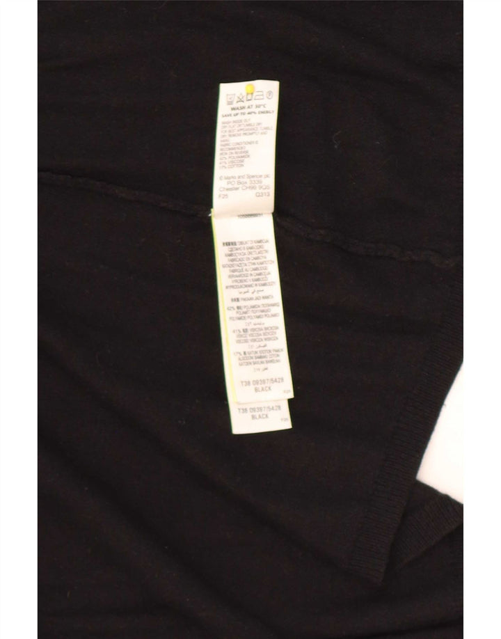 Marks & Spencer Womens Open Cardigan Sweater UK 12 Medium Sort Polyamid