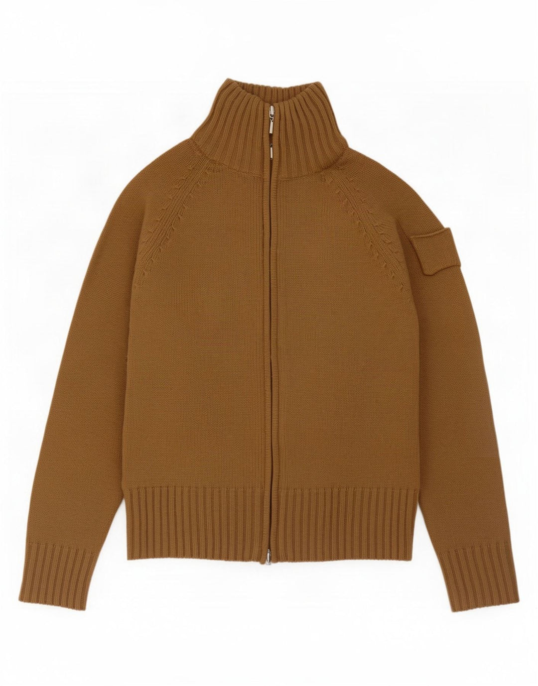 Zara Dame Cardigan Sweater UK 12 Medium Khaki Acryl
