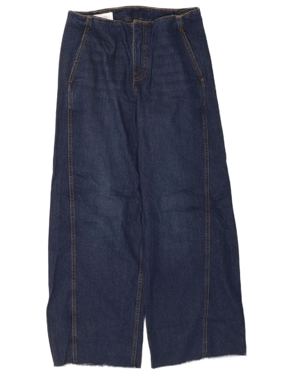 Zara piger baggy jeans med brede ben 13-14 år W30 L27 marineblå bomuld