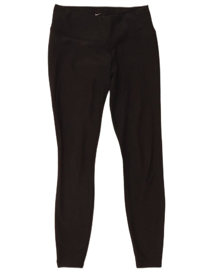 Nike Dame Dri Fit Leggings UK 4 XS Sort Polyester