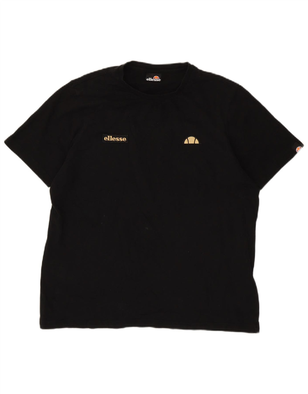 Ellesse Herre T-Shirt Top Stor Sort Bomuld