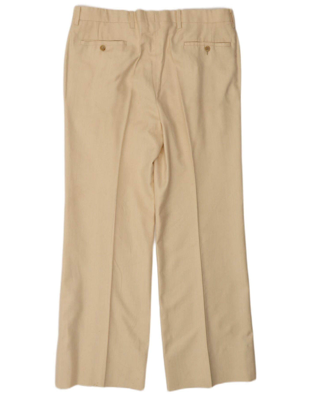 Vintage Herre 2-delt jakkesæt Large W34 L30 Beige Silke