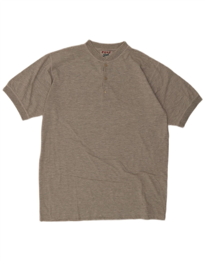 Vintage herre T-shirt Top 2XL Grå Flecked Bomuld