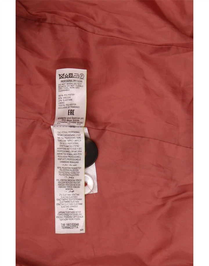 Marks & Spencer Dameoverfrakke UK 8 Lille Pink Polyester