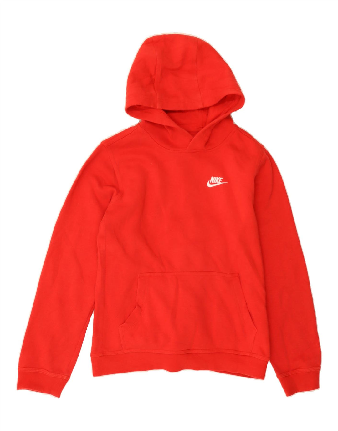 NIKE Womens Hoodie Jumper UK 14 Medium Red Cotton Vintage Nike and Second-Hand Nike from Messina Hembry 