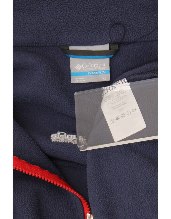 Columbia Herre Titanium Fleecejakke UK 42 XL Navy Blue Polyester