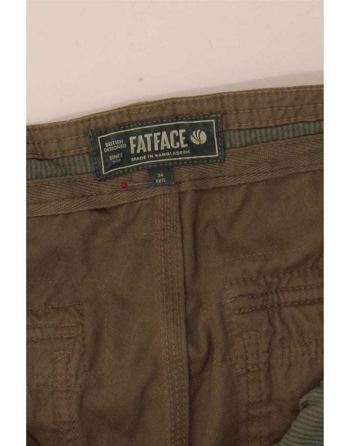 Fat Face Herre Straight Cargo Bukser W34 L31 Khaki