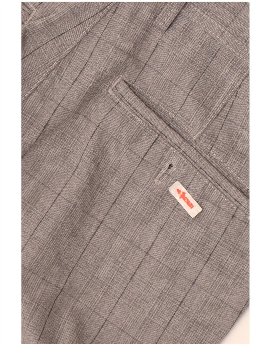 Zara Herre Slim Chino Bukser EU 38 Small W30 L28 Grå ternet polyester