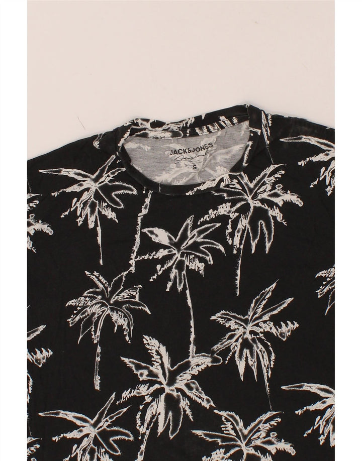 JACK & JONES Mens T-Shirt Top Small Black Cotton Hawaiian Vintage Jack & Jones and Second-Hand Jack & Jones from Messina Hembry 
