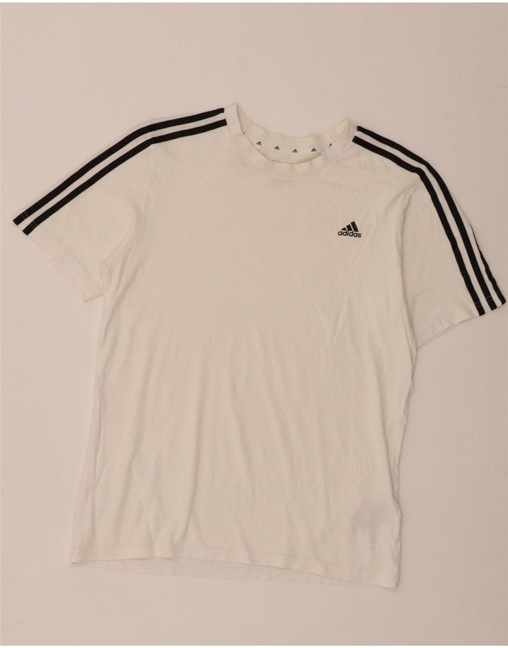 Adidas drenge T-shirt top 15-16 år hvid bomuld