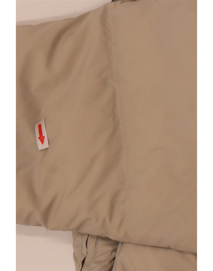 Rifle Herre Hætte Vendbar Polstret Jakke UK 38 Medium Beige Polyamid