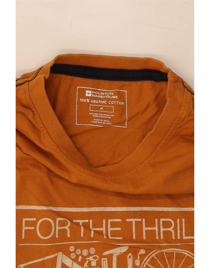 Mountain Warehouse Herre grafisk T-shirt Top Medium Orange Bomuld