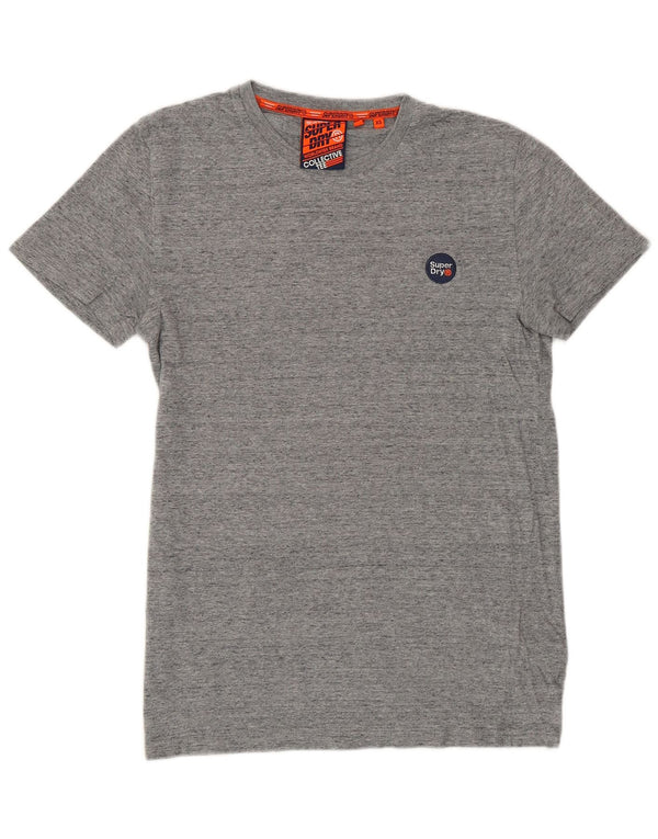Superdry Herre T-shirt Top XS Grå Flecked Bomuld