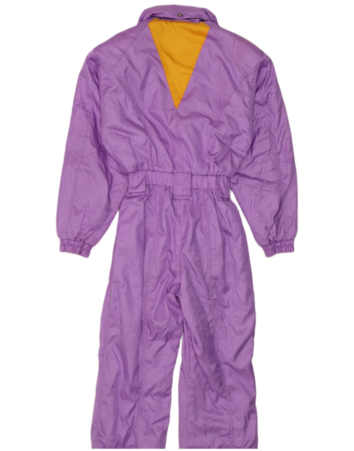 Descente Dame Hætte Ski Jumpsuit EU 38 Medium Lilla Colourblock Nylon