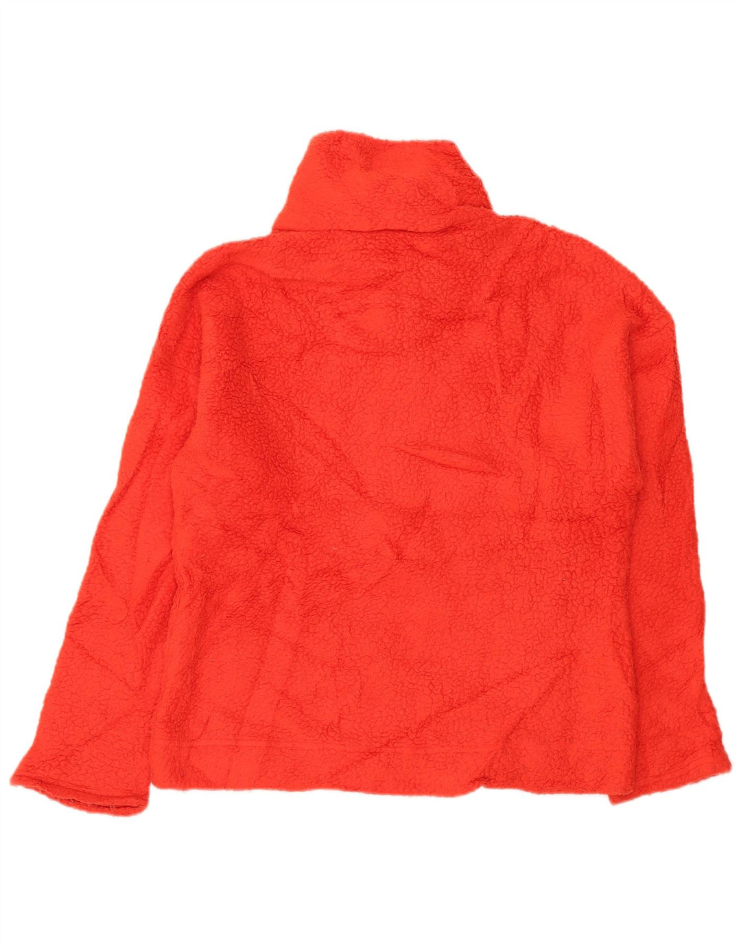 J. CREW Fleecetrøje med lynlås til kvinder UK 14 Medium Orange Polyester