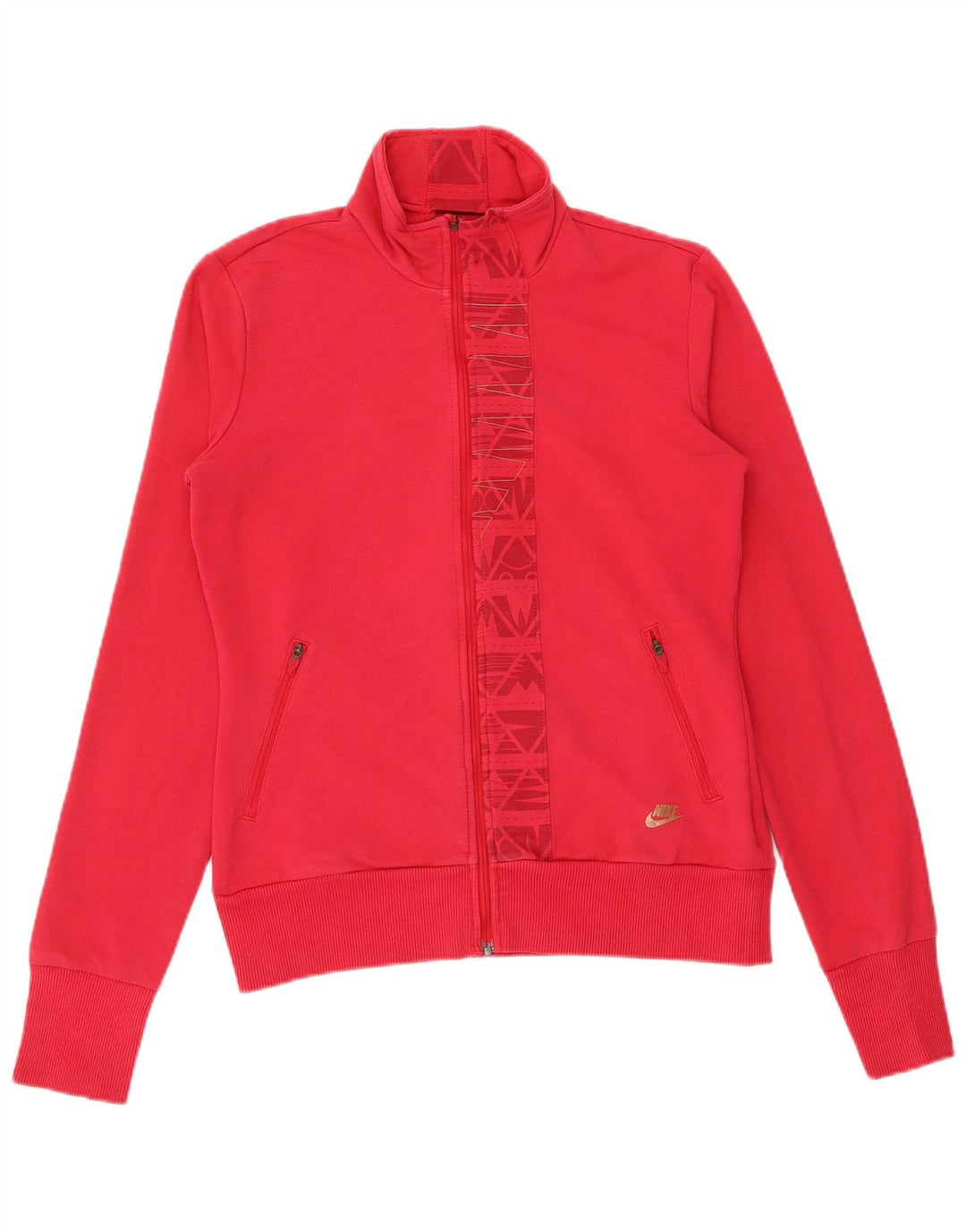 Nike grafisk træningsdragt topjakke til kvinder UK 12/14 Medium Pink Bomuld