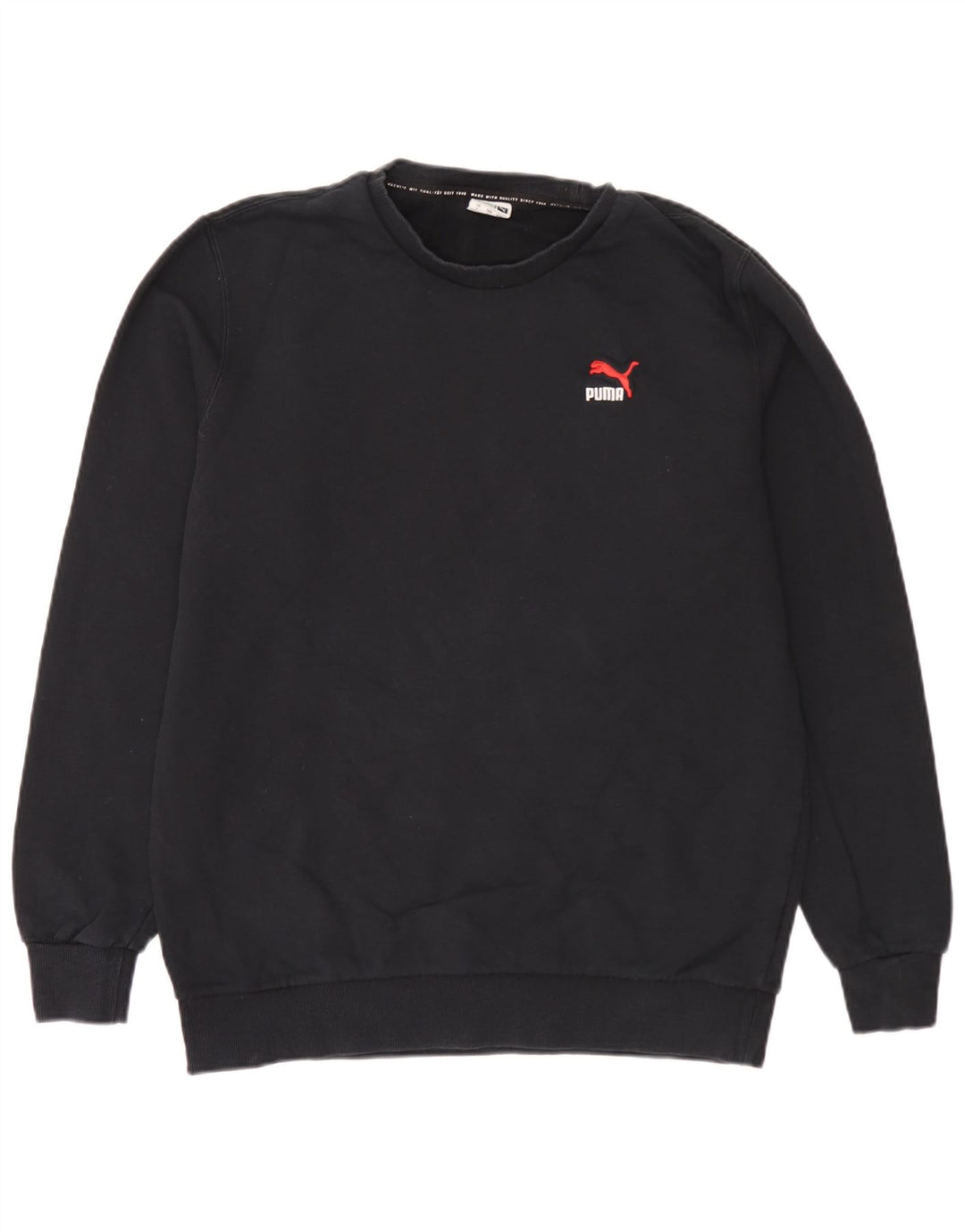 Puma Herre Sweatshirt Jumper Stor Sort Bomuld