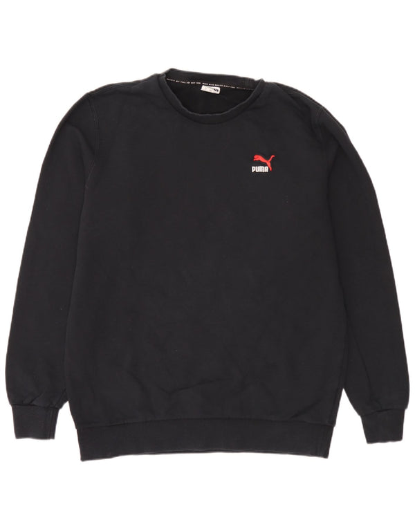 Puma Herre Sweatshirt Jumper Stor Sort Bomuld