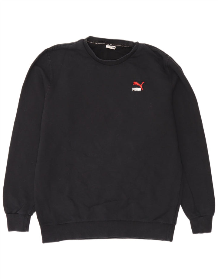 Puma Herre Sweatshirt Jumper Stor Sort Bomuld