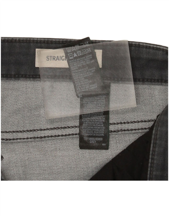 Marks & Spencer Dame Regular Straight Jeans UK 14 Large W32 L30 Grå