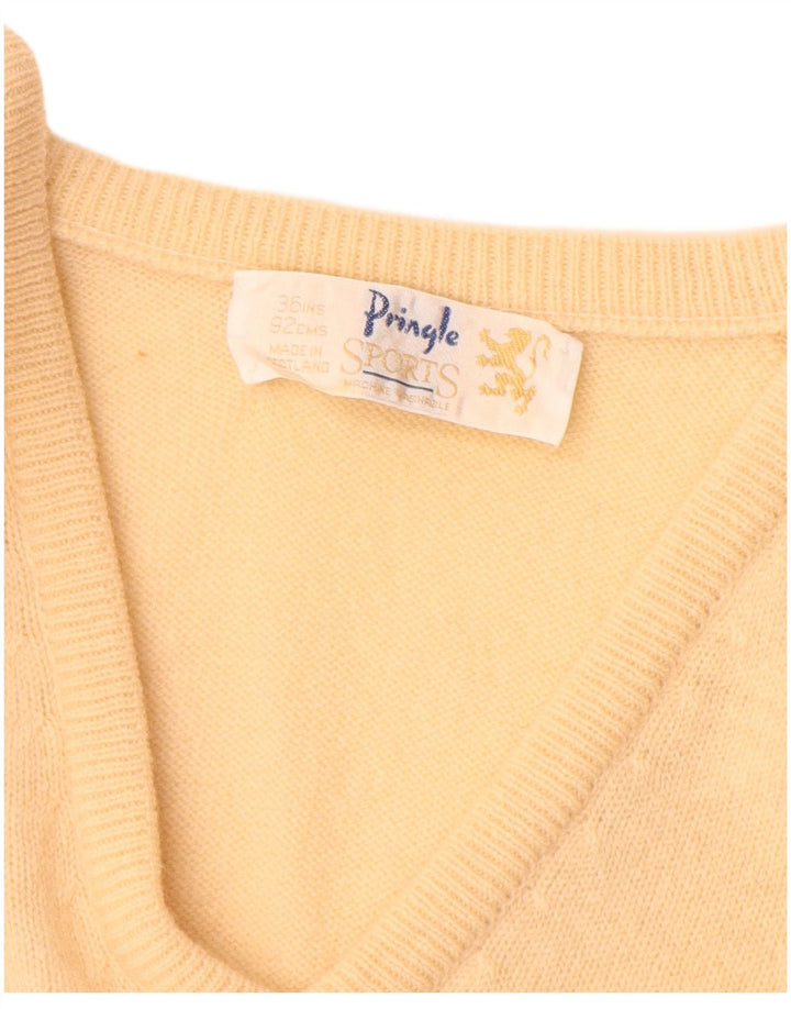Pringle Dame V-hals sweater EU 36 Small Beige