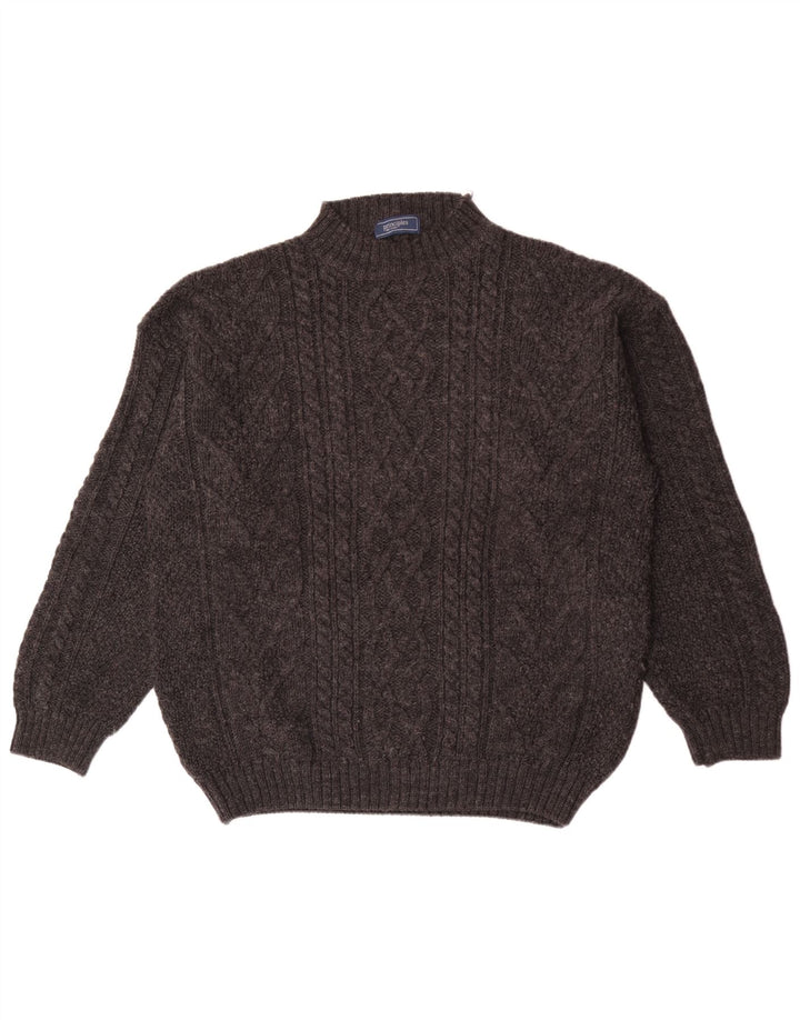 Principper Herre Turtle Neck Jumper Sweater Stor Grå Uld