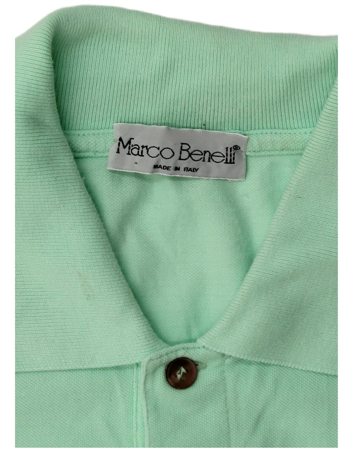 Vintage poloshirt til mænd, medium grøn