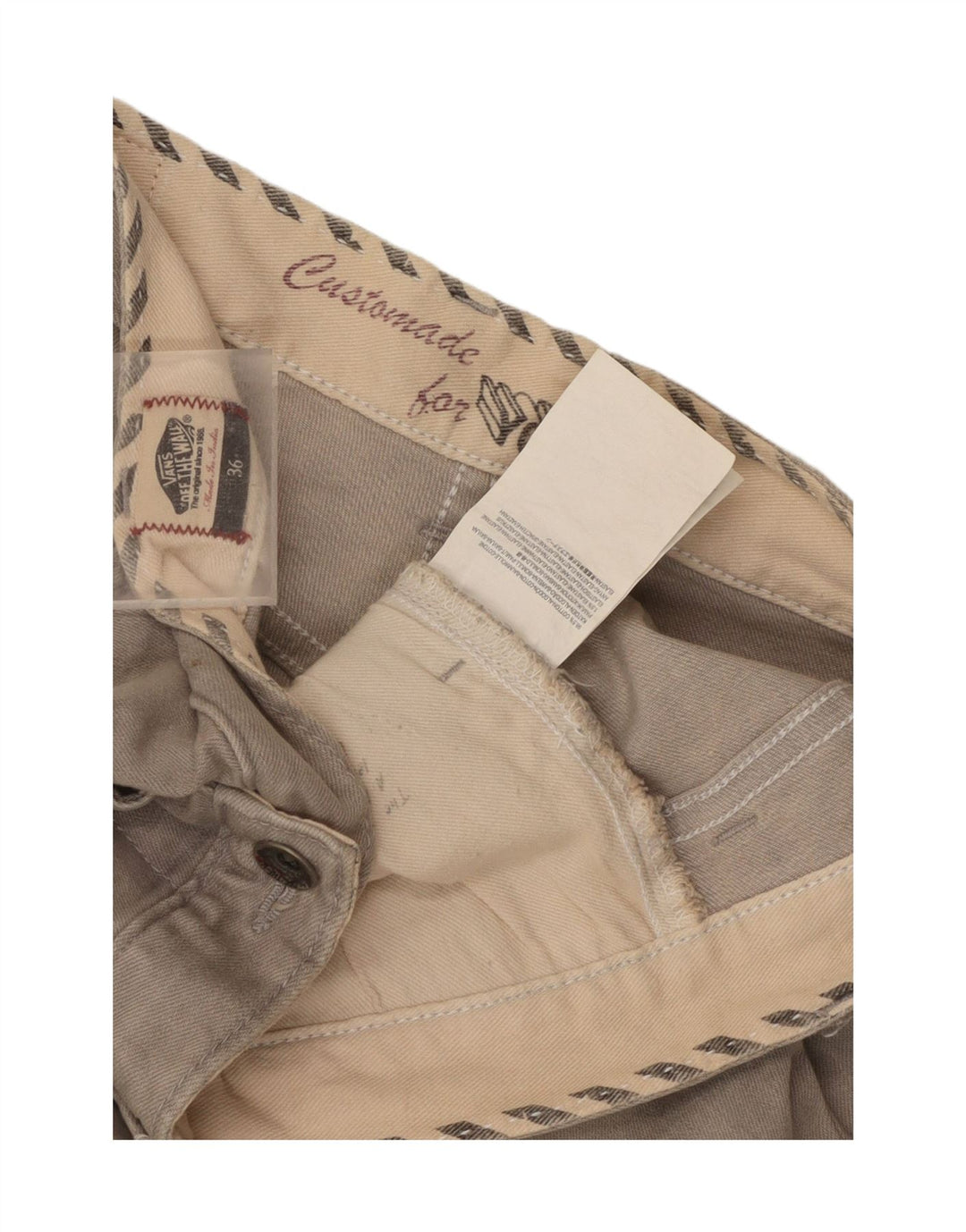 Vans Herre Casual Shorts W36 Large Grå Bomuld