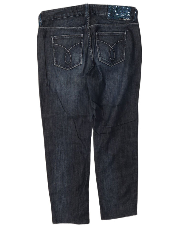Calvin Klein Womens Cropped Jeans W29 L24 Marineblå Bomuld