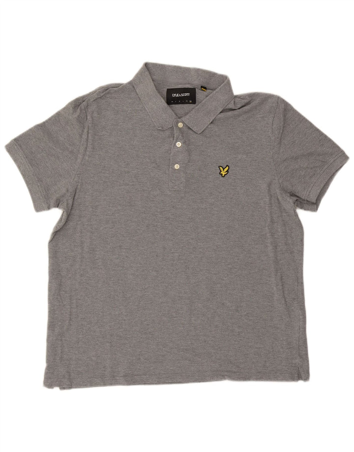 Lyle & Scott herre poloshirt 2XL grå bomuld