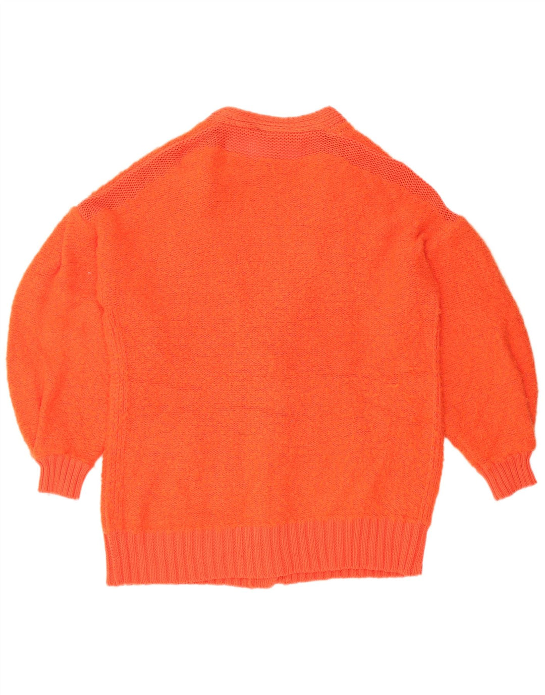 PEOPLE TREE Dame oversized cardigan sweater UK 6 XS Orange Bomuld