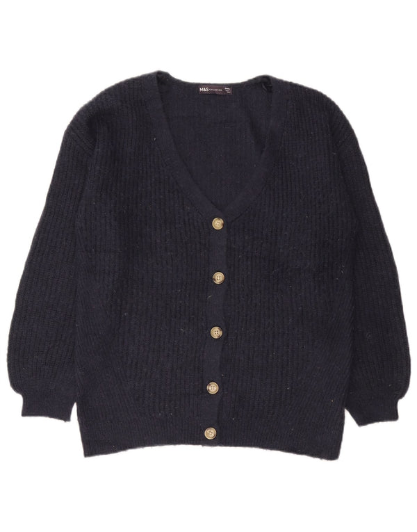 Marks & Spencer Dame Oversized Cardigan Sweater UK 10 Small Navy Blue