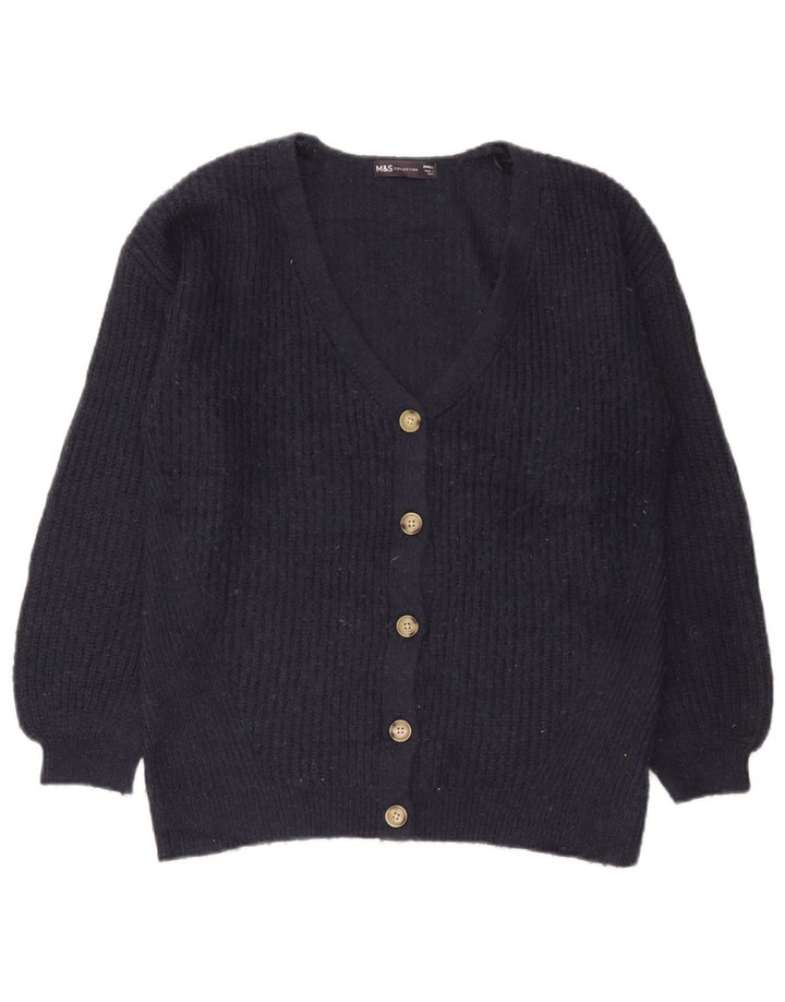 Marks & Spencer Dame Oversized Cardigan Sweater UK 10 Small Navy Blue