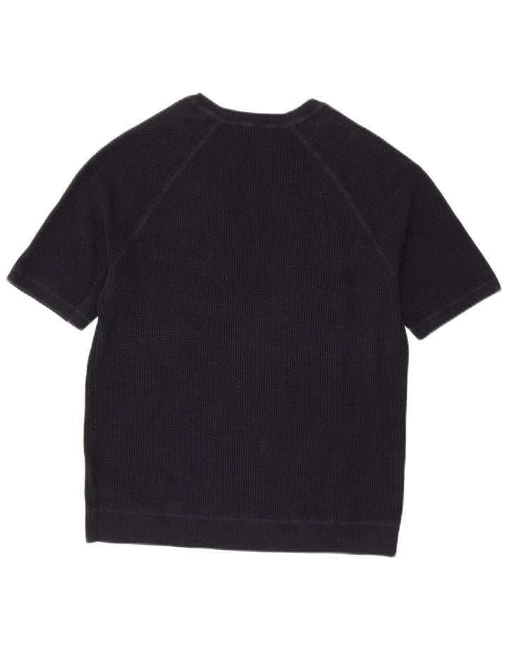 Cos Herre T-Shirt Top Medium Marineblå Bomuld