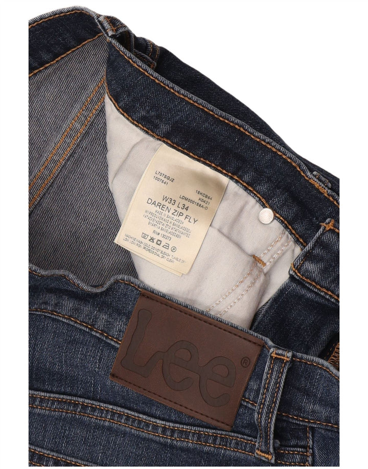 Lee Mens Daren Zip Fly Slim Jeans W33 L34 Blå Bomuld