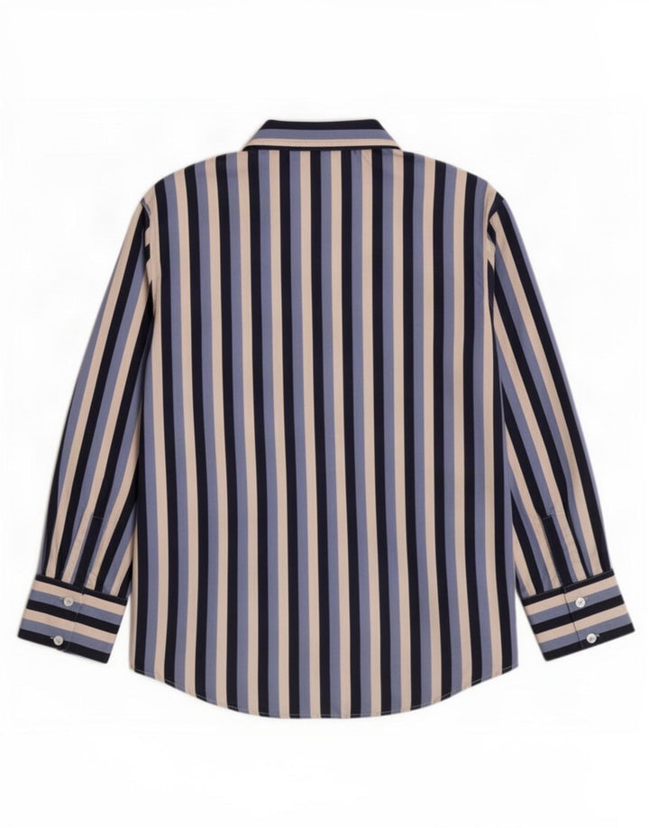 Zara skjortebluse til kvinder UK 10 Lille blå stribet polyester