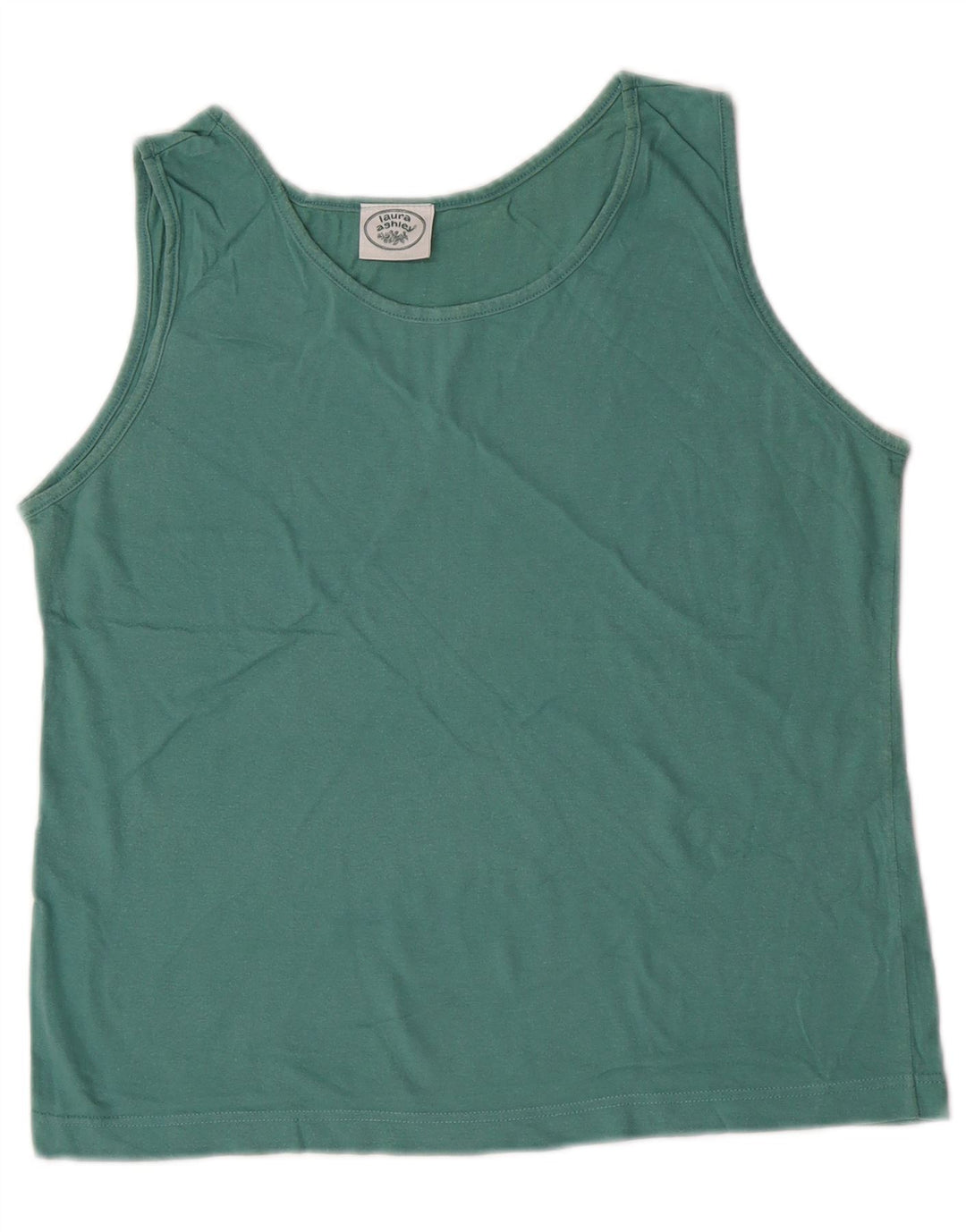 Laura Ashley Dame Crop Vest Top UK 12 Medium Green