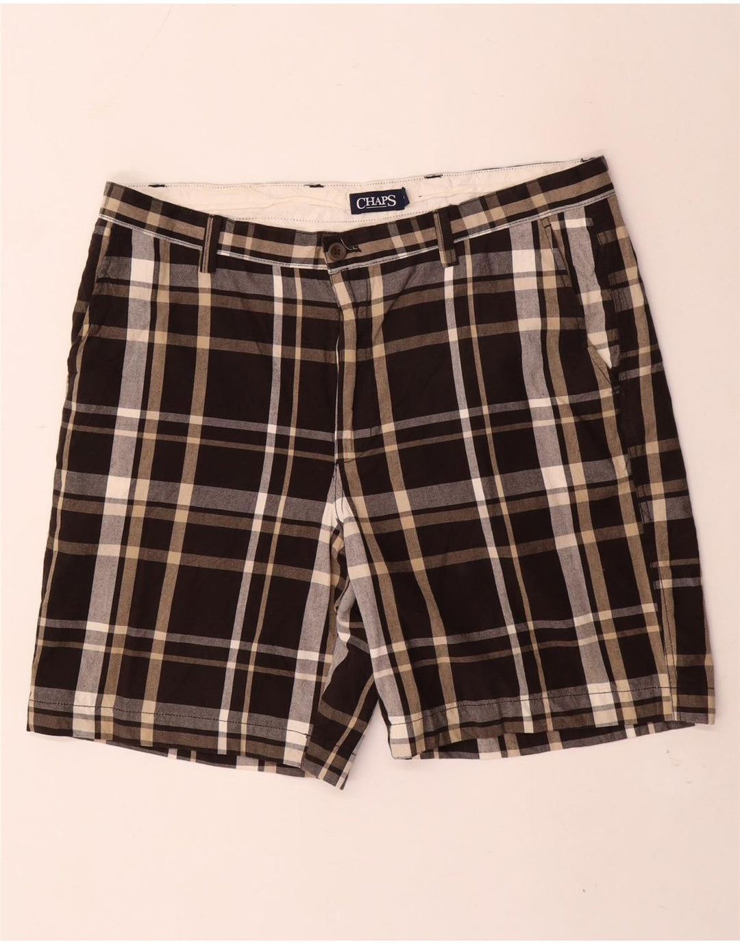 Chaps Herre Chino Shorts W38 XL brun ternet bomuld