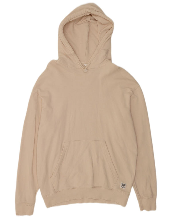 Reebok Herre hættetrøje Jumper Large Off White Bomuld