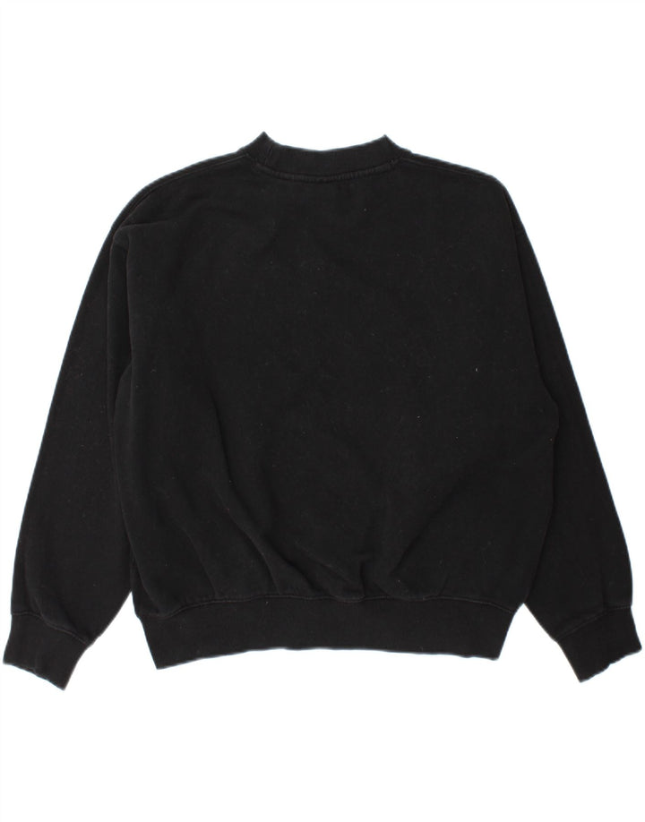 SUPERDRY Womens Oversized Sweatshirt Jumper UK 12 Medium Black Cotton Vintage Superdry and Second-Hand Superdry from Messina Hembry 