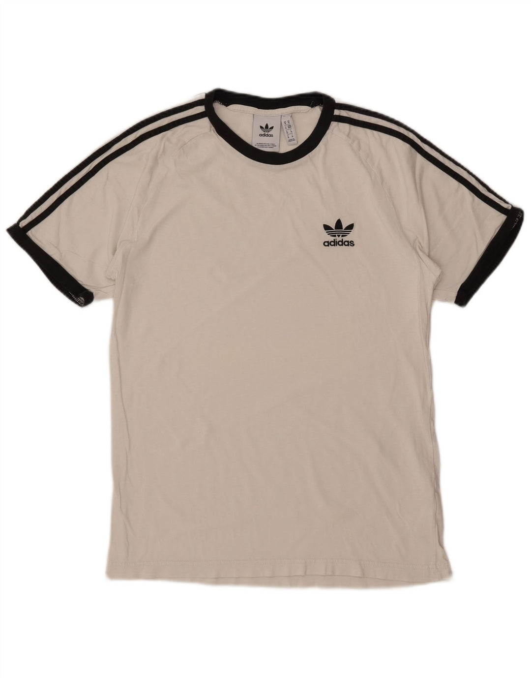ADIDAS Herre T-Shirt Top Medium Hvid Bomuld