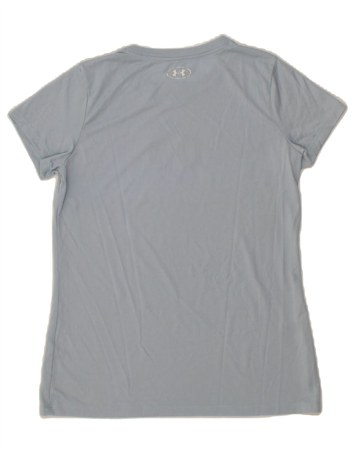 UNDER ARMOUR Womens Graphic T-Shirt Top UK 10 Small Blue Vintage Under Armour and Second-Hand Under Armour from Messina Hembry 