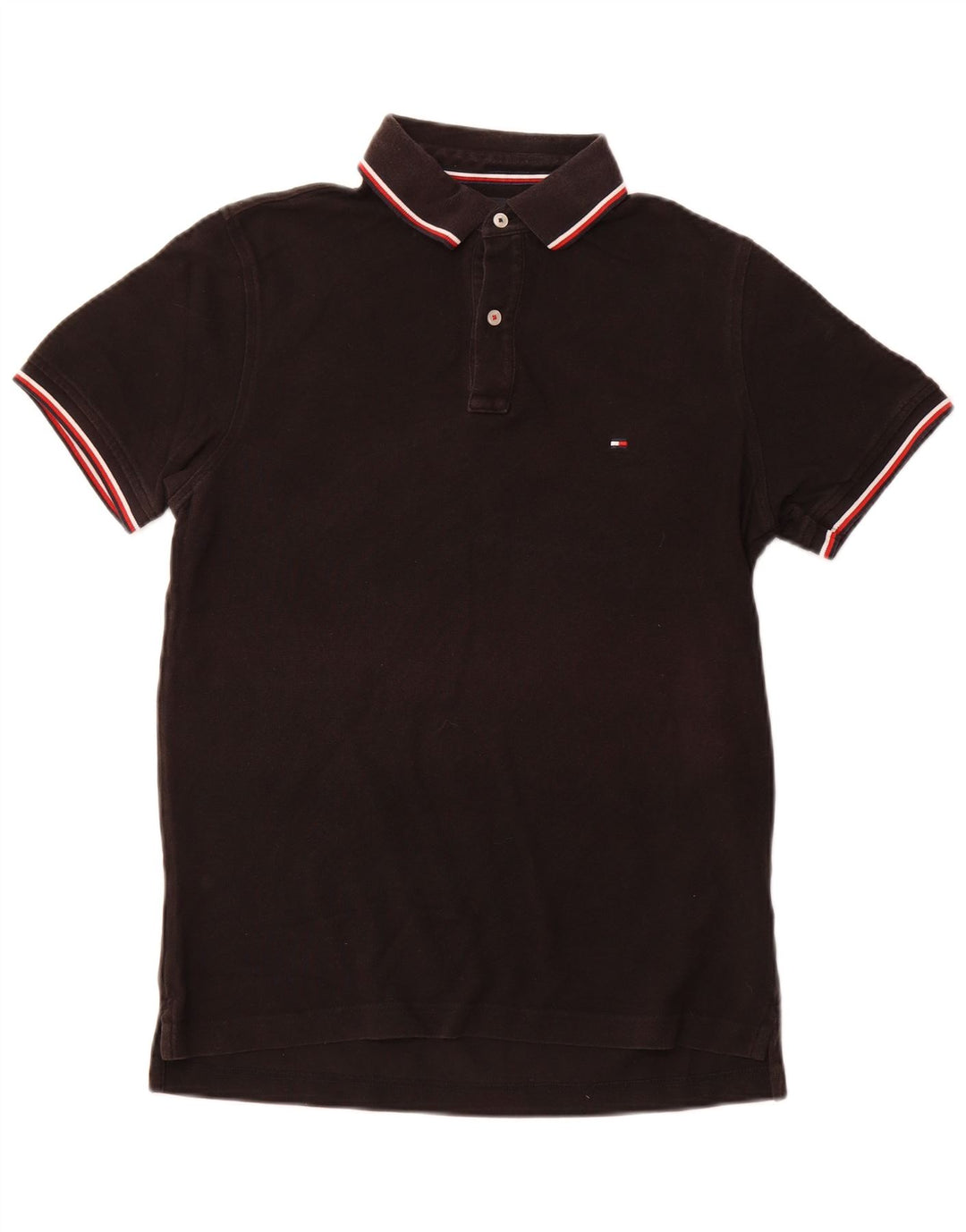 TOMMY HILFIGER Herre Slim Fit Polo Shirt Medium Sort Bomuld