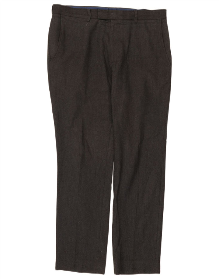 Marks & Spencer Herre Slim Suit Bukser W32 L29 Grå Polyester