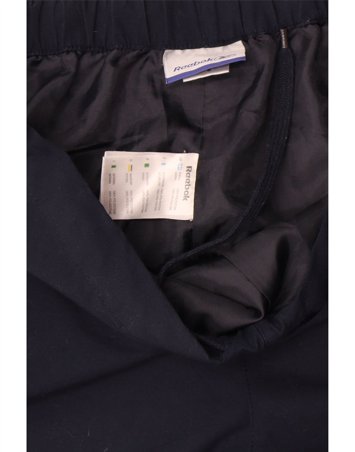 Reebok Dame Capri Træningsdragt Bukser UK 12 Medium Navy Blue Polyester